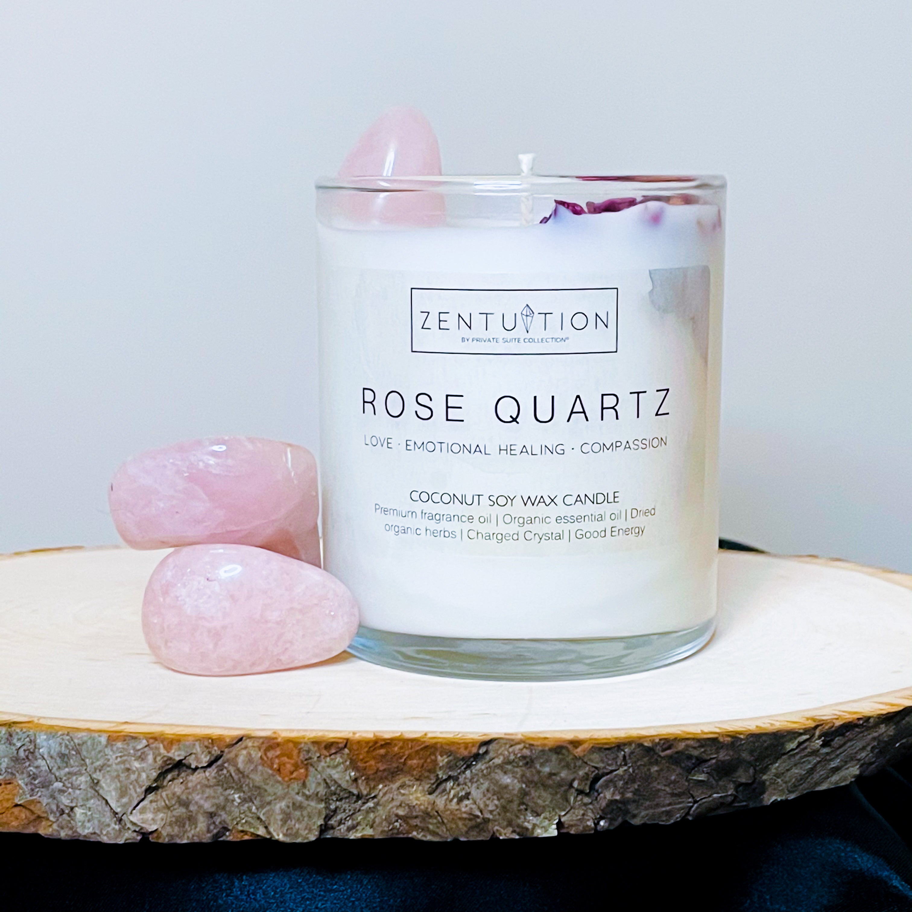 ROSE QUARTZ INTENTION CANDLE